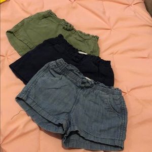 Linen Paper Bag Top Shorts